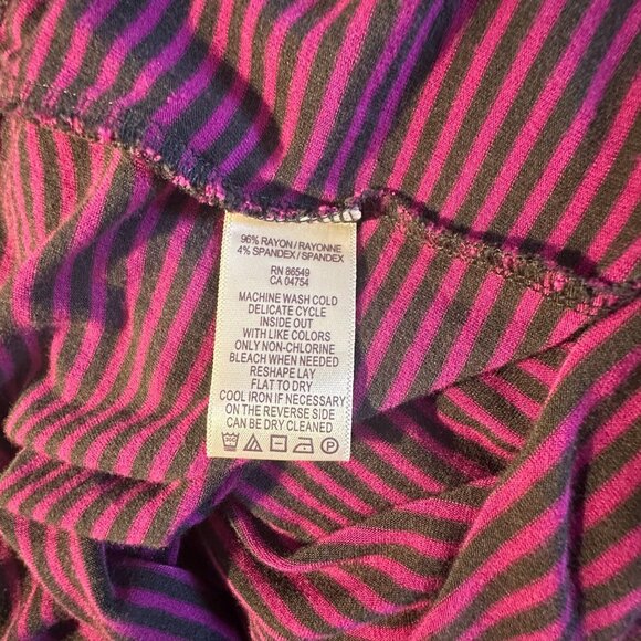 Women's XS Tommy Bahama Knit Striped Maxi Dress Pink Gray Stretch - Picture 6 of 7